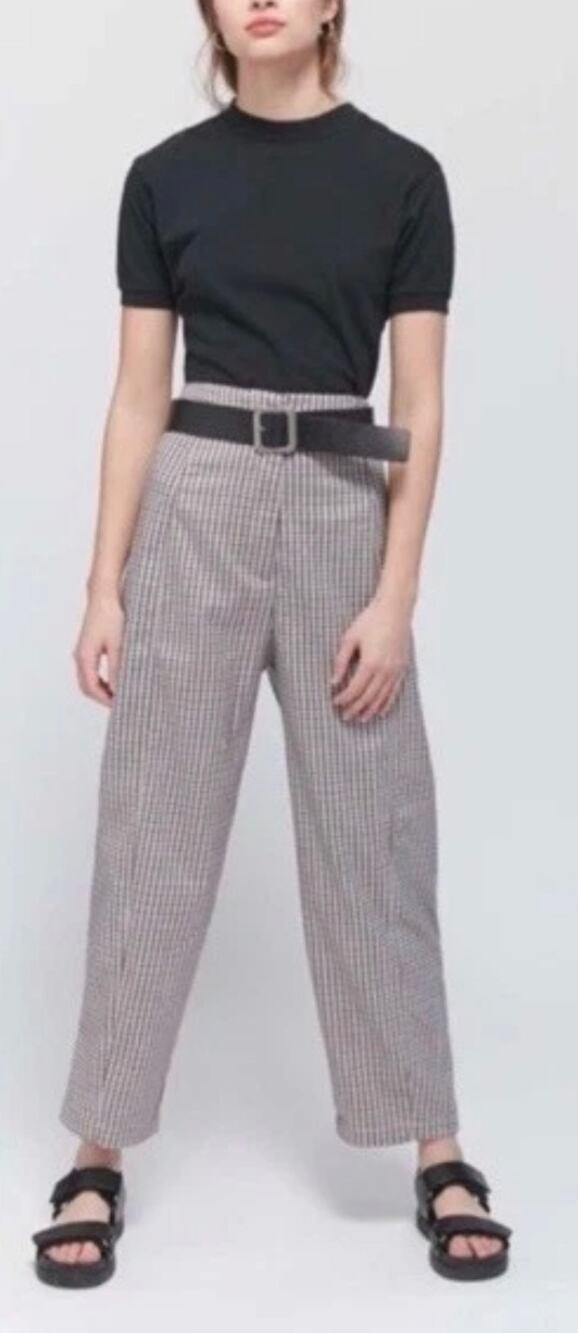 Urban Outfitters Saunter Carrot Trouser Plaid Barrel Leg